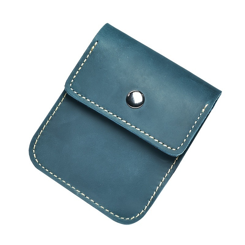 Vyrų monetų dėklas iš natūralios odos, pirmo sluoksnio karvių odos, vienos spalvos dizainas, dirželio klipsas, pjūvių apsauga, kasdieniam naudojimui