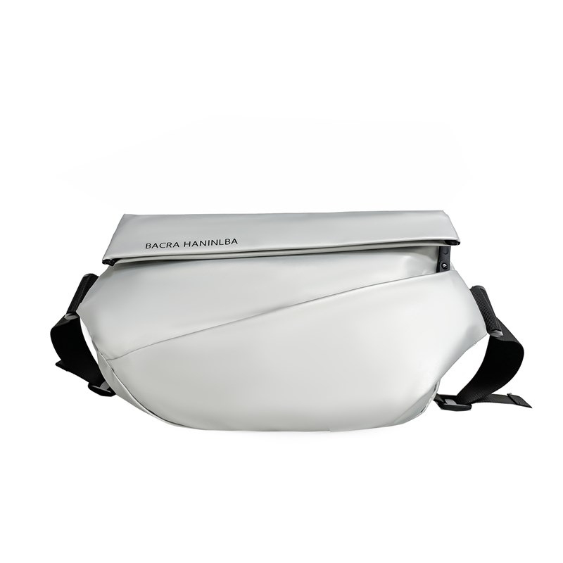 Vīriešu krūtssomai ar USB interfeisu, elpojoša membrāna, poliestera oderējums, vienkrāsains raksts, pavasaris 2024