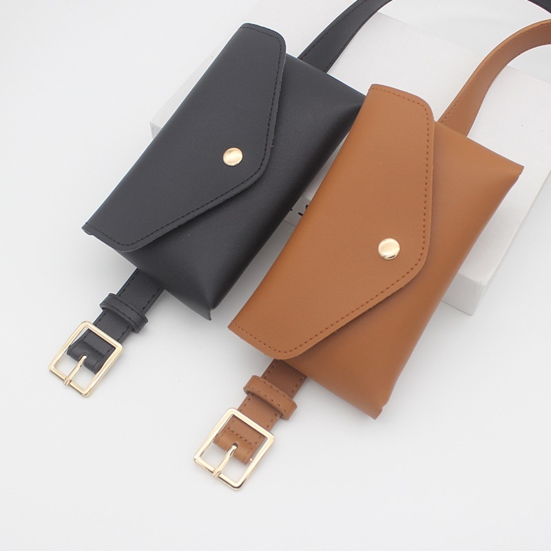 Γυναικεία ζώνη μέσης από PU με μεταλλική αγκράφα από κράμα, κούμπωμα με καρφί, πλάτος 2–4 εκ, σχέδιο μικρή τσάντα μέσης