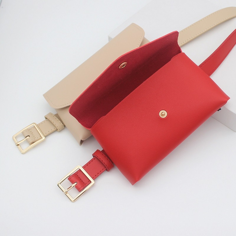 Γυναικεία ζώνη μέσης από PU με μεταλλική αγκράφα από κράμα, κούμπωμα με καρφί, πλάτος 2–4 εκ, σχέδιο μικρή τσάντα μέσης