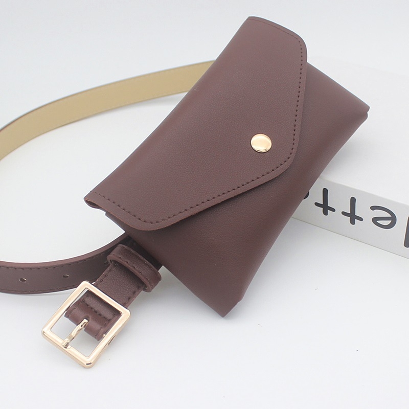 Γυναικεία ζώνη μέσης από PU με μεταλλική αγκράφα από κράμα, κούμπωμα με καρφί, πλάτος 2–4 εκ, σχέδιο μικρή τσάντα μέσης