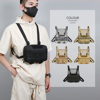 Vīriešu krūšu soma no neilona, pilsētas vienkāršā stila, elpojoša, brīvā laika ceļojumiem