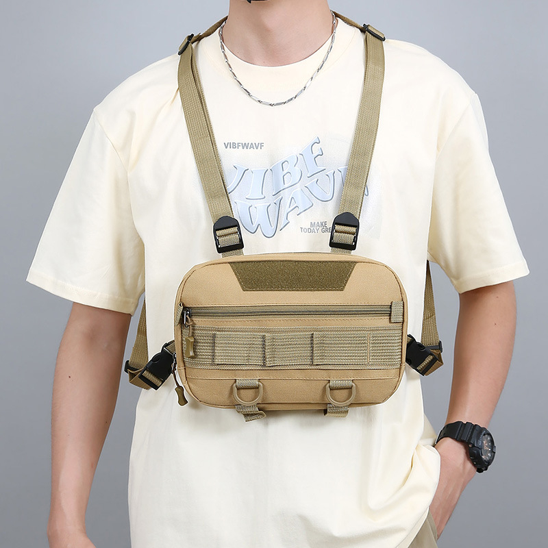 Vīriešu krūšu soma no neilona, pilsētas vienkāršā stila, elpojoša, brīvā laika ceļojumiem