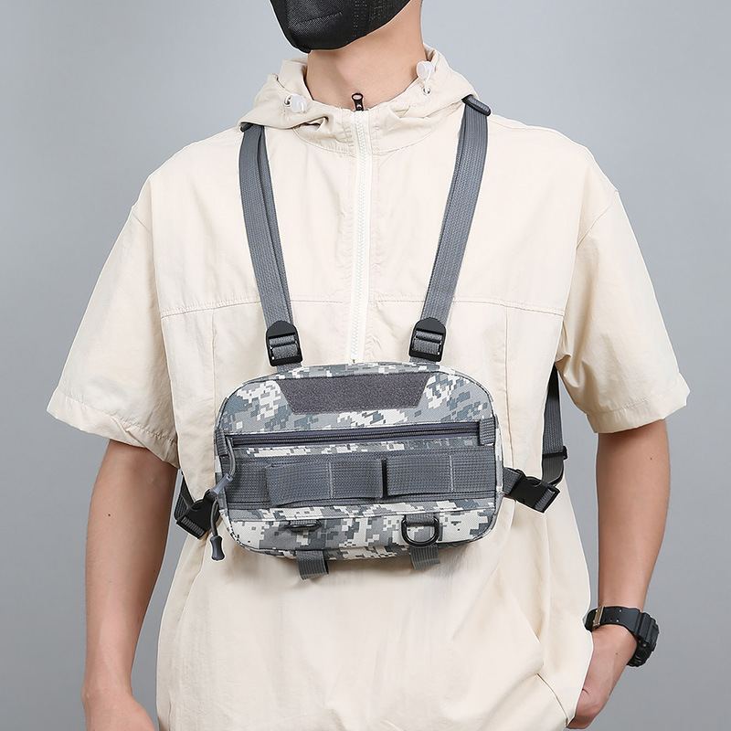 Vīriešu krūšu soma no neilona, pilsētas vienkāršā stila, elpojoša, brīvā laika ceļojumiem