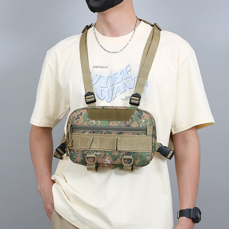 Vīriešu krūšu soma no neilona, pilsētas vienkāršā stila, elpojoša, brīvā laika ceļojumiem