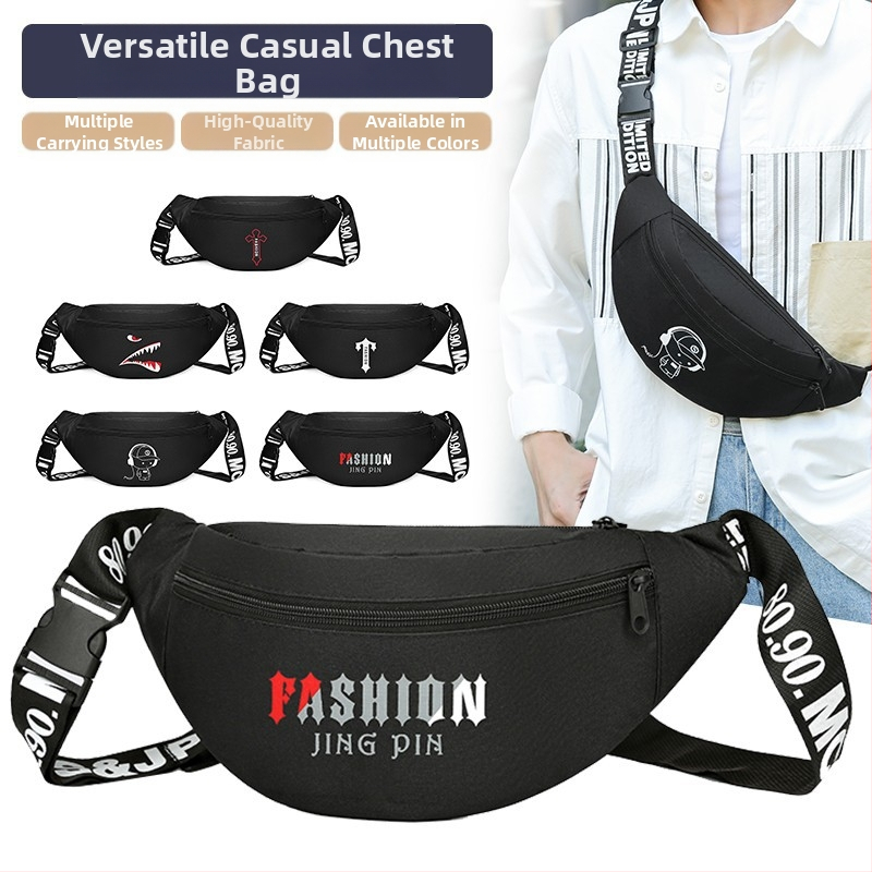 Vīriešu jostas soma – pilsētas vienkāršība, neilons, elpojoša, ļoti viegla, antibakteriāla, Liela ietilpība