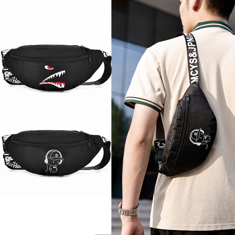 Vīriešu jostas soma – pilsētas vienkāršība, neilons, elpojoša, ļoti viegla, antibakteriāla, Liela ietilpība