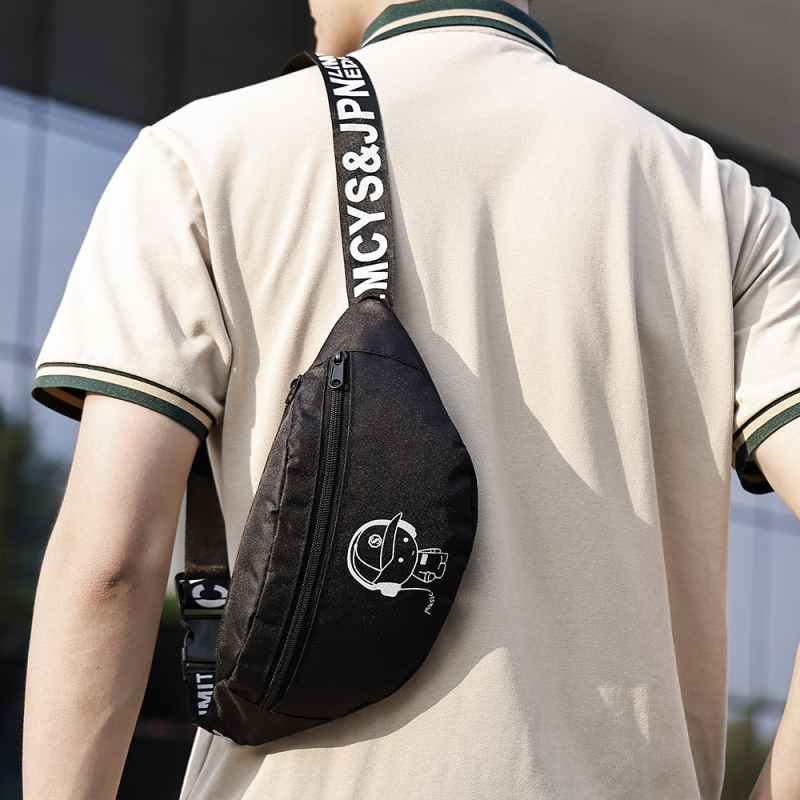 Vīriešu jostas soma – pilsētas vienkāršība, neilons, elpojoša, ļoti viegla, antibakteriāla, Liela ietilpība