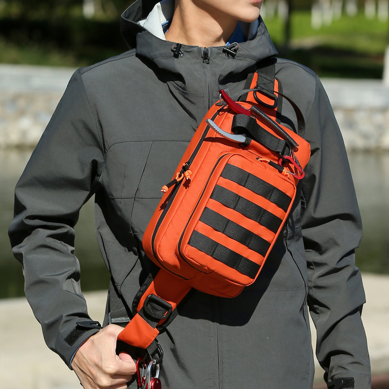 Sportinė juosmens krepšys lauko sportui, atspari vandeniui, unisex, nešiojama juosmeniu arba per petį, poliesteris