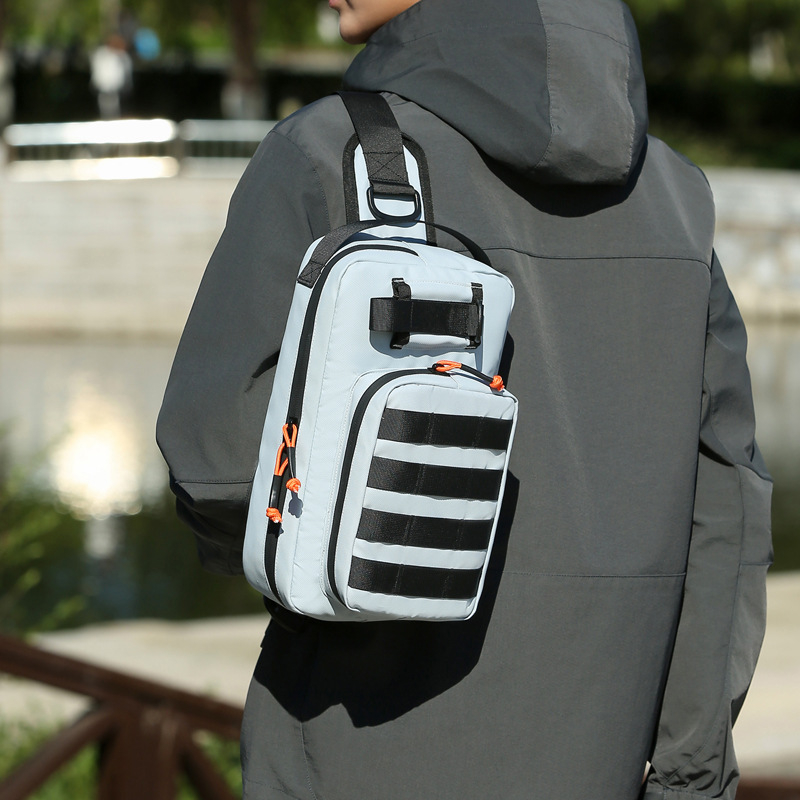 Sportinė juosmens krepšys lauko sportui, atspari vandeniui, unisex, nešiojama juosmeniu arba per petį, poliesteris