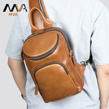 MAV ādas vīriešu krūšu somiņa, cilindriska forma, vienkrāsains raksts, poliesterā iekšpuse, nodilizturīga, paplašināma