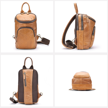 MAV ādas vīriešu krūšu somiņa, cilindriska forma, vienkrāsains raksts, poliesterā iekšpuse, nodilizturīga, paplašināma