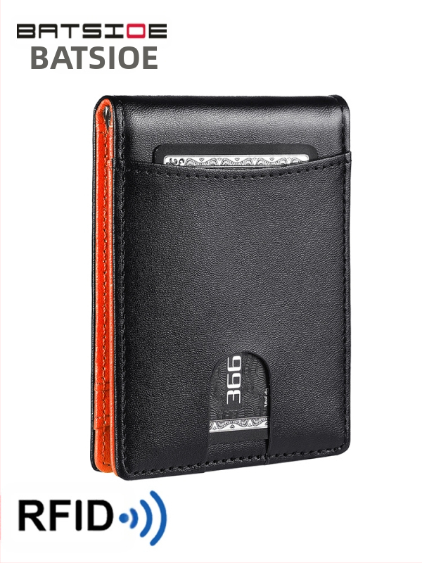 RFID apsaugos pinigų klipsas iš mikropluošto odos, anglies pluošto raštas, vasaros 2024 leidimas