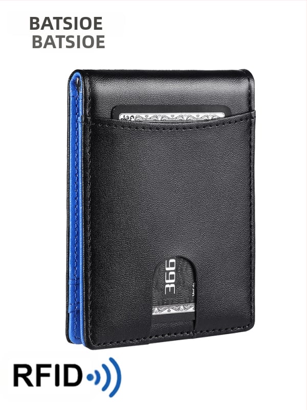 RFID apsaugos pinigų klipsas iš mikropluošto odos, anglies pluošto raštas, vasaros 2024 leidimas