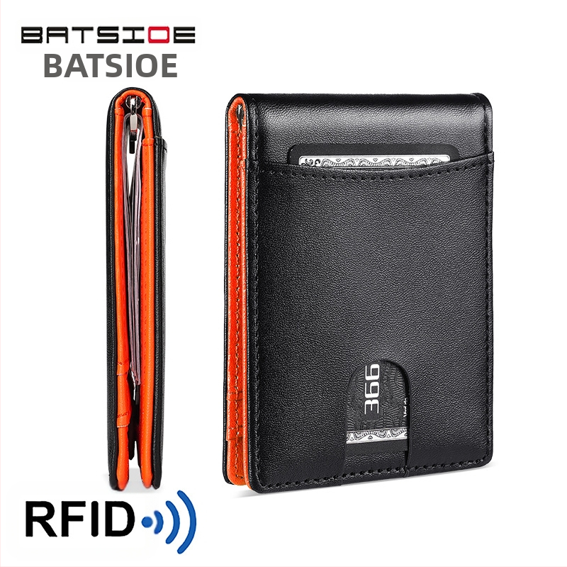 Peňaženkový klip s RFID ochranou z mikrovláknovej kože, karbonový vzor, letné 2024 vydanie