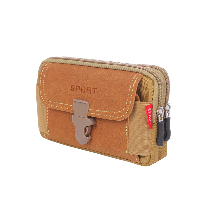 Vīriešu jostas soma telefonam - neilons, poliestera ielikums, vienots dizains, biznesa stils