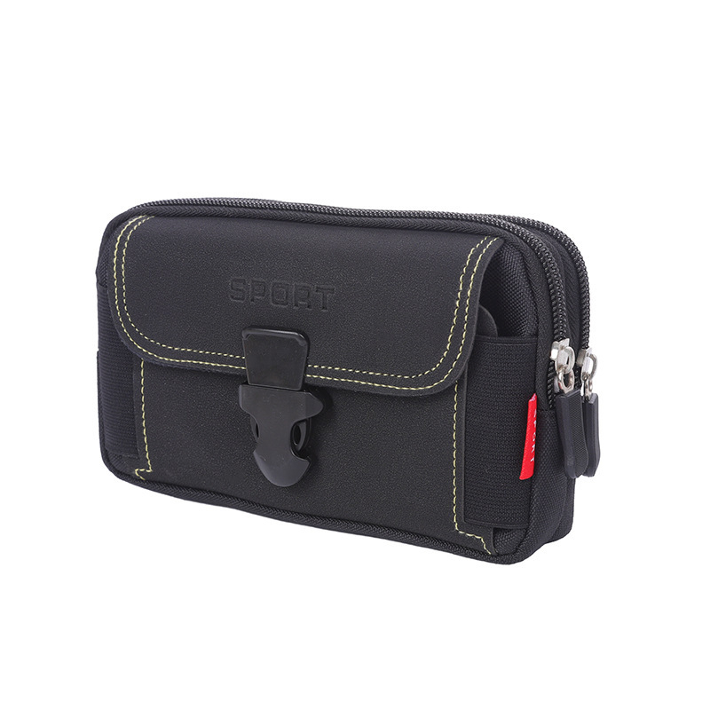 Vīriešu jostas soma telefonam - neilons, poliestera ielikums, vienots dizains, biznesa stils