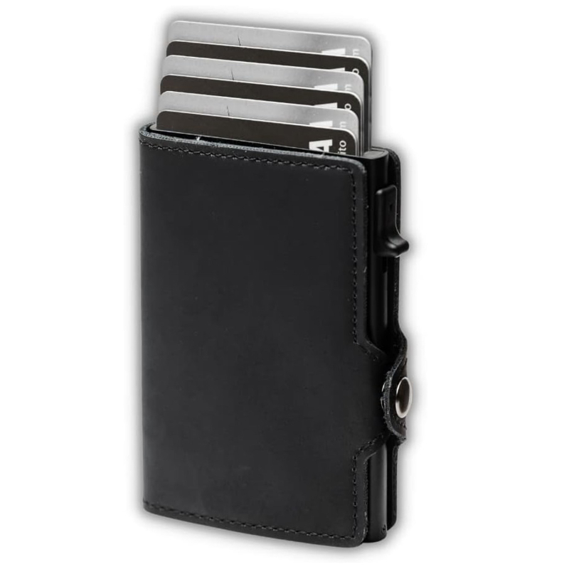 RFID kortelių piniginė su retro stiliumi, PU oda, šoninio spaudimo dizainas, modelis Z14#, Žiema 2023, apsauga nuo vagystės