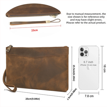 Verslo retro rankinė iš tikros odos su RFID apsauga ir anti-magnetiniu paviršiumi; užtraukties uždarymas; vidinė struktūra: užtrauktinės kišenė, ID kišenė ir kortelių kišenės