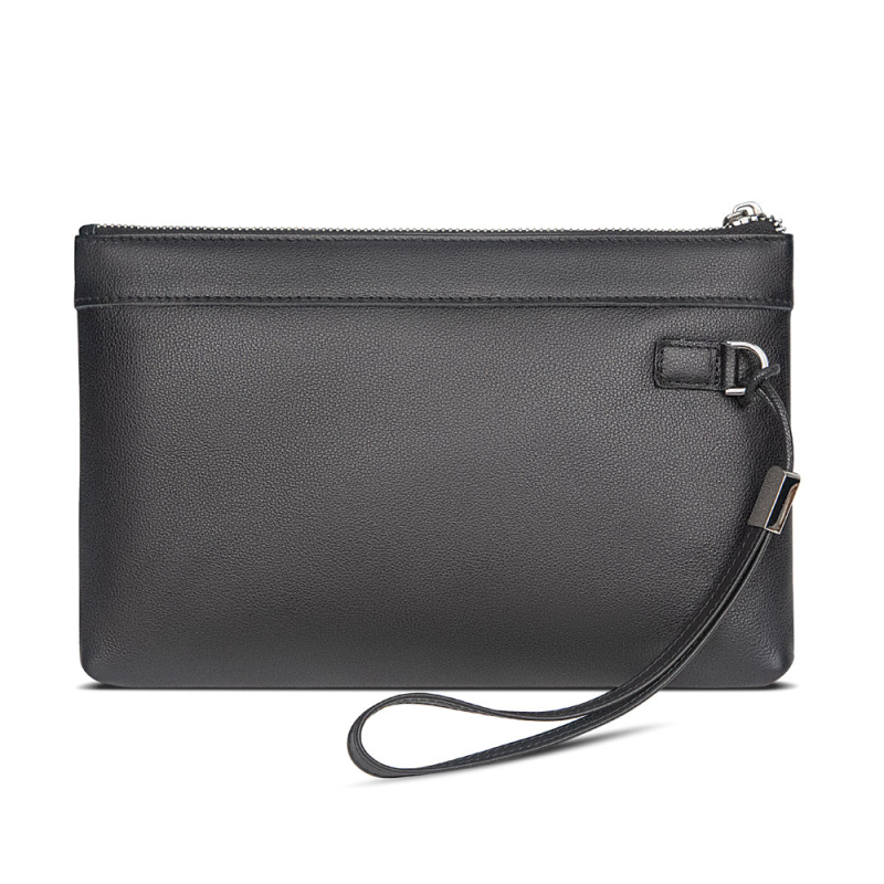 Verslo retro rankinė iš tikros odos su RFID apsauga ir anti-magnetiniu paviršiumi; užtraukties uždarymas; vidinė struktūra: užtrauktinės kišenė, ID kišenė ir kortelių kišenės