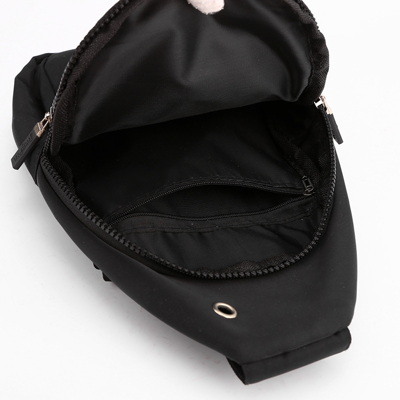 Női mellkas táska – utcai stílus, könnyű Oxford anyag, cipzáras zárás, belső cipzáros zseb, mindennapi crossbody