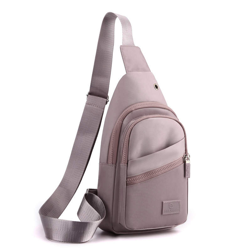 Női mellkas táska – utcai stílus, könnyű Oxford anyag, cipzáras zárás, belső cipzáros zseb, mindennapi crossbody