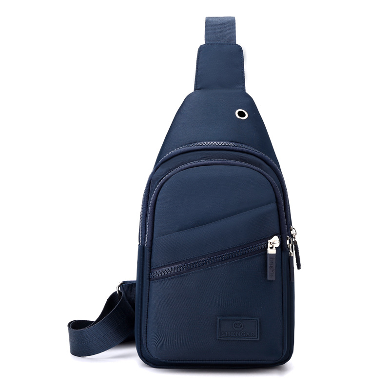 Női mellkas táska – utcai stílus, könnyű Oxford anyag, cipzáras zárás, belső cipzáros zseb, mindennapi crossbody