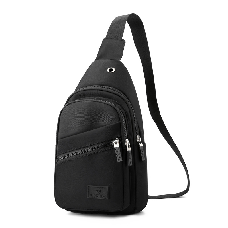 Női mellkas táska – utcai stílus, könnyű Oxford anyag, cipzáras zárás, belső cipzáros zseb, mindennapi crossbody