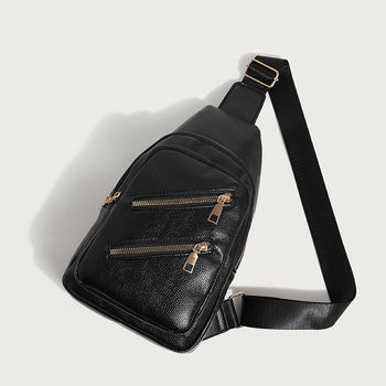 Τσαντα crossbody από PU σε σχήμα δάκρυ, με φαρδιά λουρί, φερμουάρ, επένδυση πολυεστέρα και εσωτερική θήκη για ID