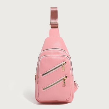 Τσαντα crossbody από PU σε σχήμα δάκρυ, με φαρδιά λουρί, φερμουάρ, επένδυση πολυεστέρα και εσωτερική θήκη για ID