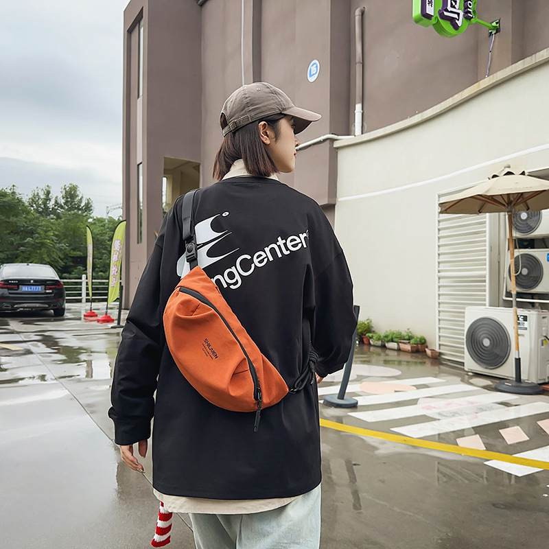 Vīriešu krūšu soma, ultra viegla neilona, elpojoša konstrukcija, ielu stila dizains, poliestera odere