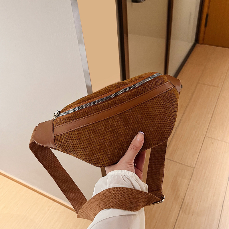 Ženska crossbody torbica – ulični stil, platnena tkanina, pamukova podstava, zatvarač, velika kapaciteta, Michael Baili