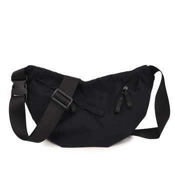 Dumpling crossbody τσάντα, αστικός μινιμαλισμός, ύφασμα diving cloth, φερμουάρ, θήκη για κινητό