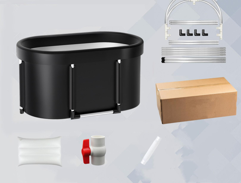 Sulankstomas suaugusiųjų vonios kibiras – nešiojamas ledinės vonios kibiras, nailono audinys