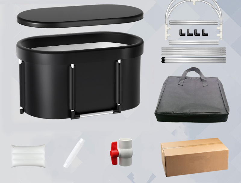 Sulankstomas suaugusiųjų vonios kibiras – nešiojamas ledinės vonios kibiras, nailono audinys