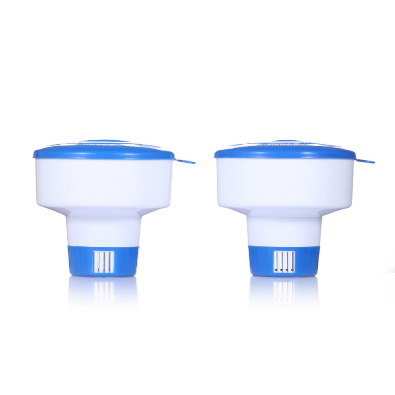 Πλωτός διανομέας δισκίων πισίνας, για αναβράζοντα δισκία, πλαστικός σχεδιασμός, τηλεσκοπικό κύπελλο