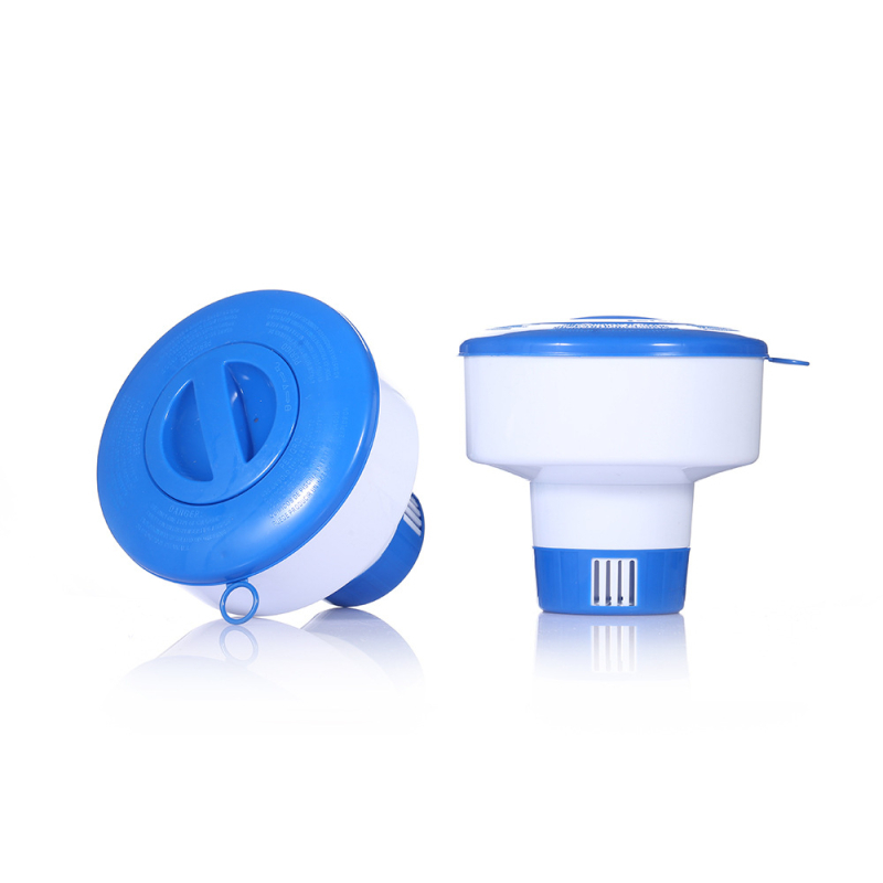 Πλωτός διανομέας δισκίων πισίνας, για αναβράζοντα δισκία, πλαστικός σχεδιασμός, τηλεσκοπικό κύπελλο