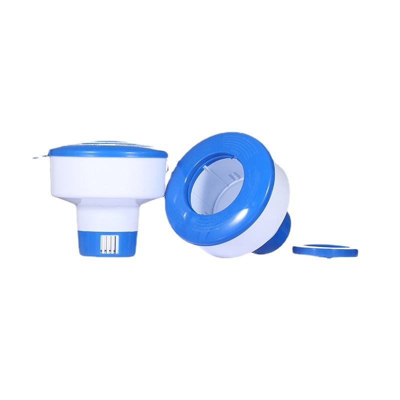 Πλωτός διανομέας δισκίων πισίνας, για αναβράζοντα δισκία, πλαστικός σχεδιασμός, τηλεσκοπικό κύπελλο