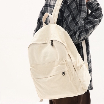Ruksak s velikom kapacitetom, retro stil od isprane platna, unutarnja pregrada za prijenosno računalo, džep za telefon i skriveni džep sa zipom (poliestrska podstava)