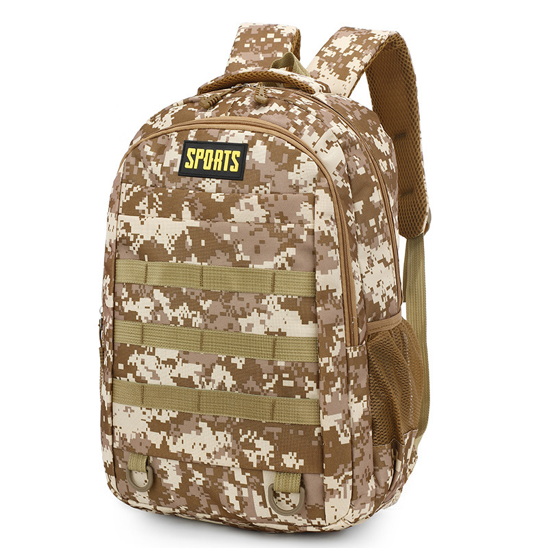 Najlon ruksak s kamuflažnim uzorkom, velik kapacitet za putovanja i slobodno vrijeme, višeslojni sustav skladištenja, prozračan, lagan