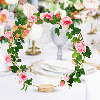 Централен декоративен елемент за маса – Bingo метална гирлянда, венец с ловец на сънища, стил 43746