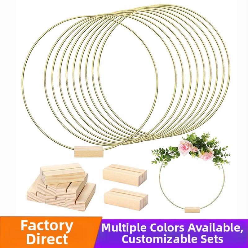 Централен декоративен елемент за маса – Bingo метална гирлянда, венец с ловец на сънища, стил 43746