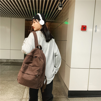 Τσάντα πλάτης από καμβά, unisex, καθημερινής χρήσης, χωρητικότητα 20–35 L, χωράει 14-ιντσών φορητός υπολογιστής, πολυεστερική επένδυση.