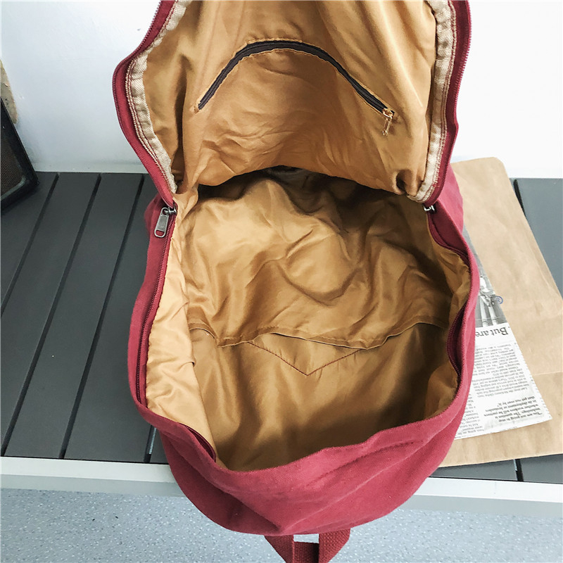 Kanvas ruksak, unisex, za svakodnevnu upotrebu, kapacitet 20–35 L, može smjestiti 14-inčni prijenosnik, poliester podstava.