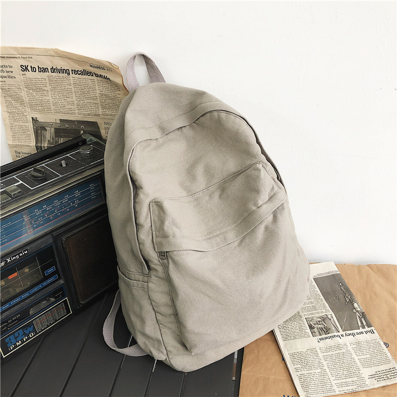 Kanvas ruksak, unisex, za svakodnevnu upotrebu, kapacitet 20–35 L, može smjestiti 14-inčni prijenosnik, poliester podstava.