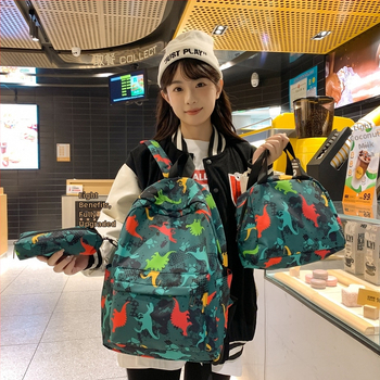 Σετ τριών τσαντών σχολείου με ζωικό μοτίβο, ελαφριές για χαλαρές εξορμήσεις, 20–35 L χωρητικότητα, κατάλληλες για 16 ιντσών φορητό, αναπνέοντες ιμάντες με μαξιλαράκι, Oxford ύφασμα