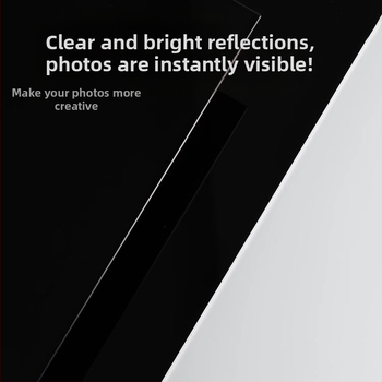 Temperētu stiklu atspoguļojošs fona panelis produktu fotografēšanai; atspoguļojoša virsma; svars 200–800 g