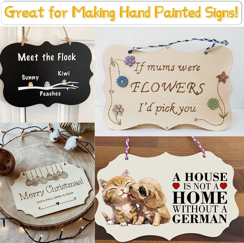 Висулка от бук дърво — незавършена квадратна дървена декоративна плоча за DIY рисуване