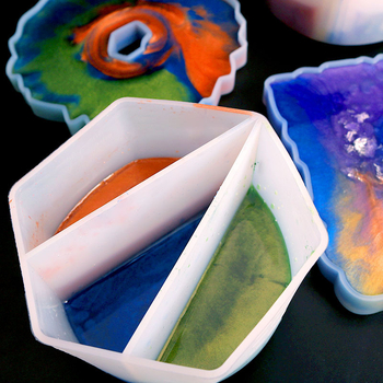 Κύπελλο σιλικόνης για ανάμειξη χρωστικών στη ρητίνη - ακανόνιστο σχήμα, DIY εργαλείο γέλης