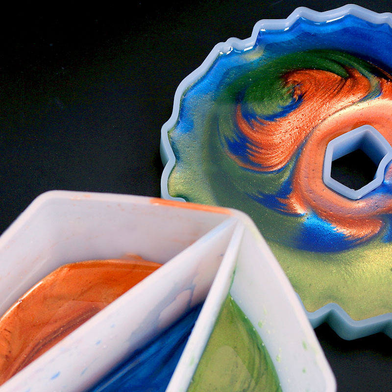 Silicone posuda za miješanje pigmenata za smolu - neobičnog oblika, DIY gel alat